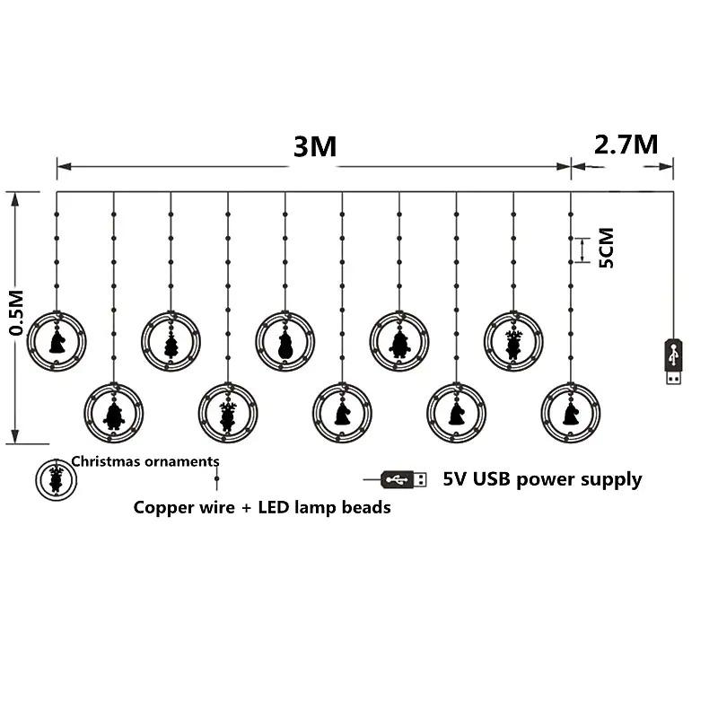 Christmas LED Curtain String Light